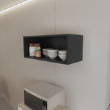 Hard Rock Wall Cabinet in Melamine with Open Storage, White B128P244996