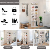 7 Tier Rotating Rack, High Bottom Design Rotating Rack Tower, Free Standing 360&deg Spinning 72785229