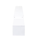 65.35in Wall Mounted Floating TV Stand with 20 Color LEDs and Charging Station W331P242457