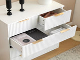 White P2 Particle Board and Density Board 724194cm Wavy Pattern Drawer Front Four-Level Five-Drawer 24090846