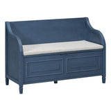 Rustic Style Solid wood Entryway Multifunctional Storage Bench with Safety Hinge 50578165