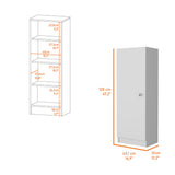 Miami Single Door Pantry, Four Shelves B128P148940