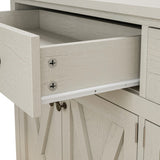 Vintage White Sideboard with Two Drawers and Four Doors for Living Room, Bedroom, and Kitchen, Room W757P234599