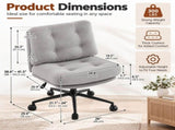 Criss Cross Leg Gaming Office Chair, Height Adjustable & Rocking Function, 360&deg Swivel, Dual Use 75017806