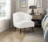 Luxury Living Room Furniture 1pc Accent Chair Beige Boucle Upholstery, High-Density Foam Seat B011P283277