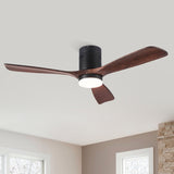 52" Intergrated LED Ceiling Fan Lighting with Solid Wood Blade W1367P171086