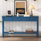 U_STYLE Contemporary High-Quality Entryway Console Table with 4 Spacious Drawersm,1 Practical Bottom N711P218638V