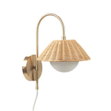 Rattan Weave Wall Sconce B035122353