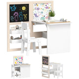 White 3 in 1 Kids Table and Chair Set 26880978
