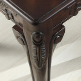 Traditional Ornate Detailing Dark Cherry Finish Wood End Table T2574P164758