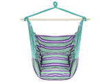 Distinctive Cotton Canvas Hanging Rope Chair with Pillows Green 43150393
