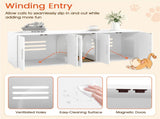 Hidden Cat Litter Box Cabinet, Privacy Enclosure Cat House TV Stand/Side Table, 310LBS Tabletop 29950185