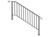 Handrails for Outdoor Steps, Iron Handrail Fits 4 Step, Transitional Handrail with Installation Kit, 20221483