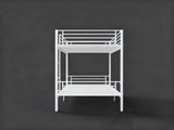 Bunk Bed with Ladder and high Guardrail, Able to Split, Metal Bunk Bed, Storage Space, Noise W5635P479855