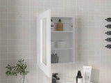 Medicine Cabinet 25.7" H, 1 Door, 3 Shelves, 1 Mirror, White B097P250882