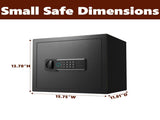 1.7 Cubic Foot Hidden Home Safe with Fingerprint & Digital Keypad Lock, Black, No Assembly Required 46207444