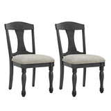 Wooden Frame Upholstered Dining Chairs set of 2,Mid Century Retro Chairs Comfor Kitchen Chairs for W2582P205329