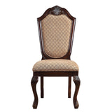 Beige and Espresso Solid Back Side Chairs B062P189085