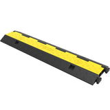 VEVOR Cable Protector Ramp, 4 Packs 2 Channels Speed Bump Hump, Rubber Modular Speed Bump Rated T3342P360020