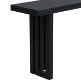 U_STYLE Uniquely Designed Oak Veneer Console Table with Distinctive Side Shapes, Suitable for N711P170550B