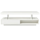 LED Coffee Table with Storage, Modern Center Table with 2 Drawers and Display Shelves, Accent 23639426