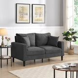 57 " High Resilience Loveseat Sofa, Wooden Frame 2 Seat Sofa, Comfy , Small Space Saving Modern W2297P264503