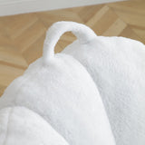 Giant Bean Bag Chair withFootstool, Oversized Bean Bag for Adults and Kids, Faux Fur Shell-Shaped 57728667
