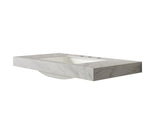 36" Carrara Grey Vein Sintered Stone Top&Undermount Ceramic Basin with 3 Standard Pre-drilled Faucet W2615P506465