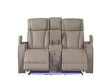 Fortuner Modern Style Upholstery Recliner Loveseat Made with Wood & Massage Function Included-Gray B009P287713