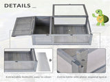 Wooden Reptile Terrarium with 3 Viewing Windows & Slide-Out Tray for Easy Cleaning 46409054