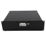 ZNTS 19" 3U Steel Plate DJ Drawer Equipment Cabinet with Keys Black 06087536