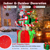 6 Feet Christmas Inflatables Airplane with Built-In Blower 15326109