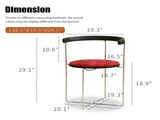 Folding Chair with Modern Design,Chrome Frame with Wood back,Upholstered for Dining Living Room W2105P250642
