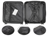 3-in-1 Portable ABS Trolley Case 20" / 24" / 28" Wine Red 20888432