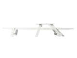 195*75.5*33cm HDPE Backrest Adjustable Lying Bed White 16273252