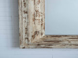 39x3.5x75" Full Length Rectangle Floor Mirror with Distressed Wood Frame W2078P154678