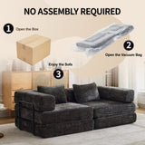 Compression Sofa,Convertible Floor Sofa Bed with Fixed-Shape Frame, Loveseats Boneless Modular 64756024