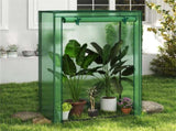 Green Portable Mini Greenhouse 39"x20"x59" Tool-Free Assembly PE Grid Cover Grow Tent for Balcony 84946801