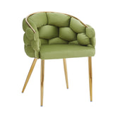 Set of 2 Luxury Handmade Accent Chair with Gold Legs, Modern Velvet Armchair for Living Room and N765P178333G