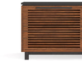 85 inch TV Stand Console for TVs up to 95 inches, No Assembly Required, Black with Bourbon Finish B108P160163