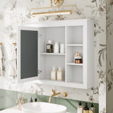 35'' x 27.5'' Medicine Cabinet, Wall Mounted Bathroom Storage Cabinet, Modern Bathroom Wall Cabinet WF322917AAK