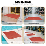 1PC Red Rubber Anti-Fatigue Kitchen Mat, 90x90x1.2cm, Thick Non-Slip Floor Mat 50548526