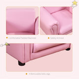 Kids Sofa Set with Footstool-Pink 86244031