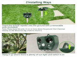 Ultrasonic Animal Repeller, Upgraded Solar Powered Pest Deterrent with PIR Motion Sensor, LED 74058597