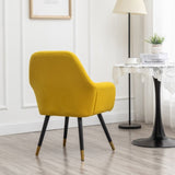 ZNTS Tuchico Contemporary Velvet Upholstered Accent Chair, Yellow T2574P164265