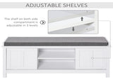 Shoe Bench with Storage Cabinets Brown 70458452