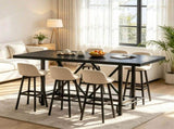 62.99 Inch Counter Height Farmhouse Bar Table Rectangular Pub Table for Kitchen 37133710