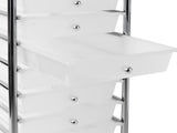 10-Drawer Multi-Color Rolling Craft Cart, Clear/Chrome 05388608
