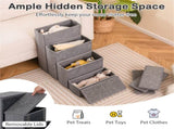 4-Step Dog Stairs with Storage - MDF Build , Dutch Velvet Comfort, 15"x6.5" Steps 75608027