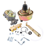 7" Single Zinc Power Brake Booster 1" Bail Top Master Cylinder Disc/Drum Proportioning Valve Kit 45396868